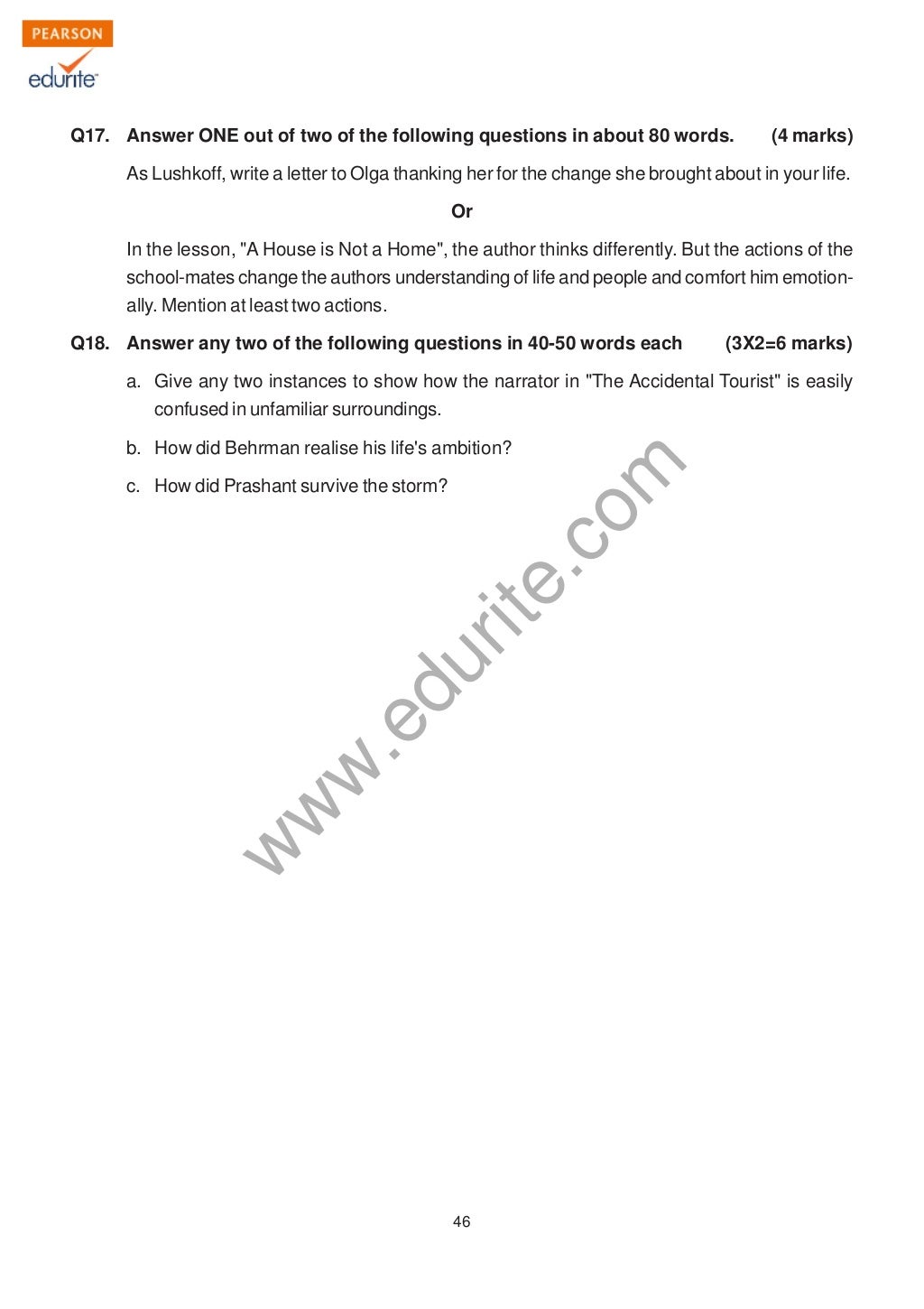 Class 9 Cbse English Language Literature Sample Paper Term 2