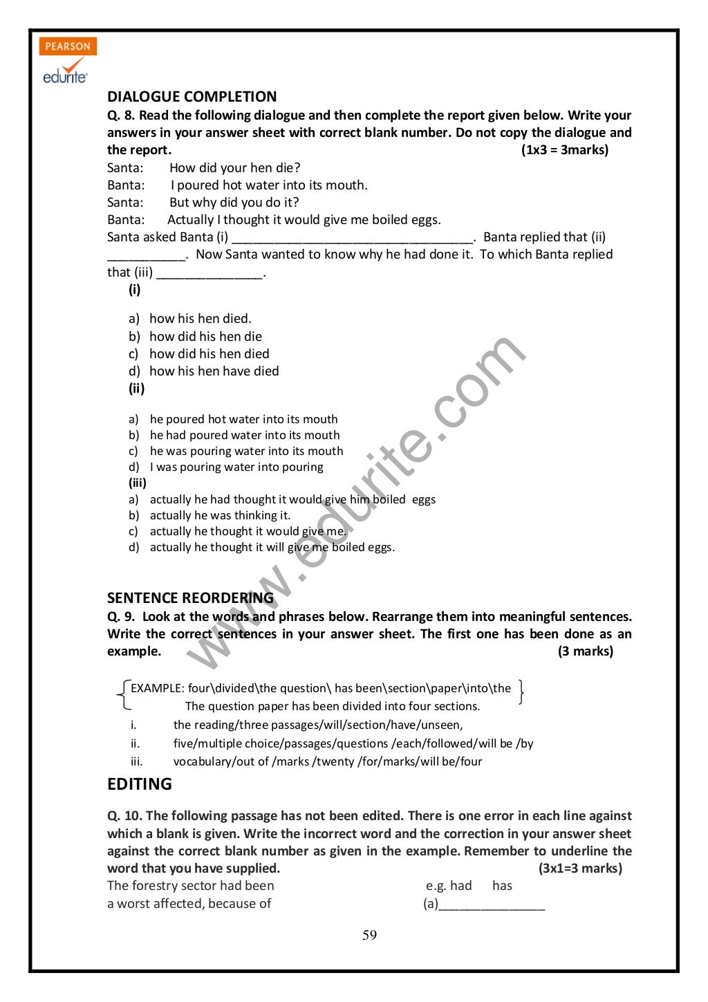 Grade 10|English Literature| Term Test Papers. – Study Group