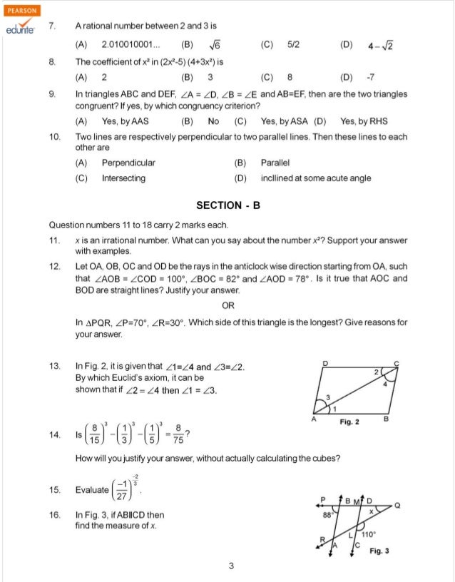 cbse class 9 maths assignment