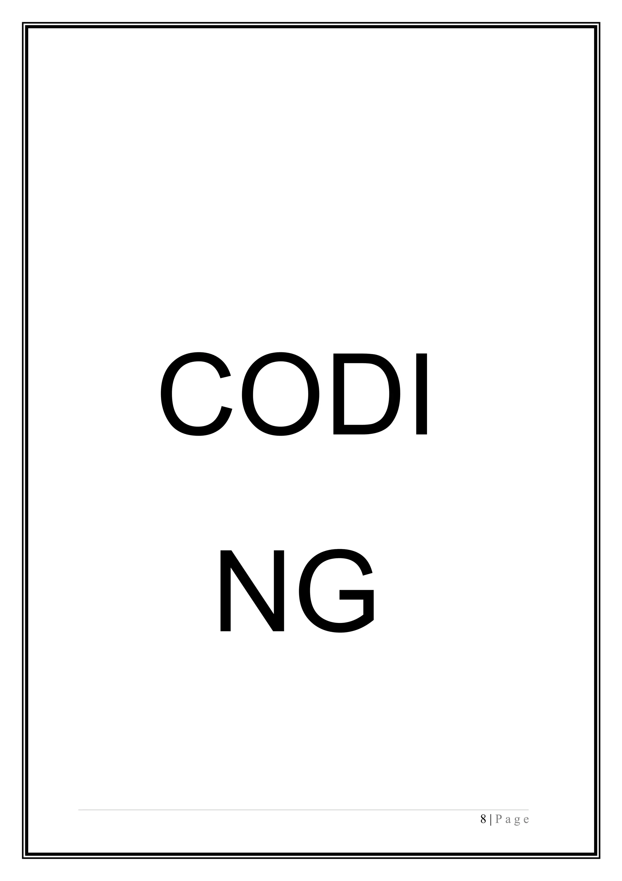 CODI
NG
8 | P a g e
 