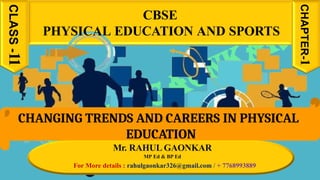 CBSE Class 11 Chapter 1 Changing Trends And Careers In Physical ...