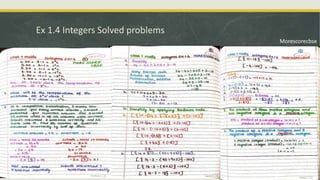Ex 1.4 Integers Solved problems
Morescorecbse
 