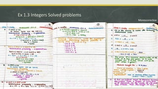 Ex 1.3 Integers Solved problems
Morescorecbse
 