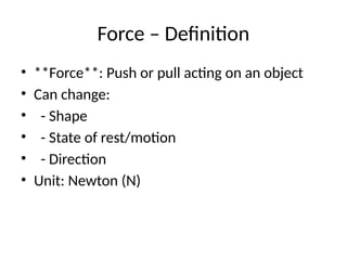 CBSE Class 9 Motion Force Presentation.. | PPTX