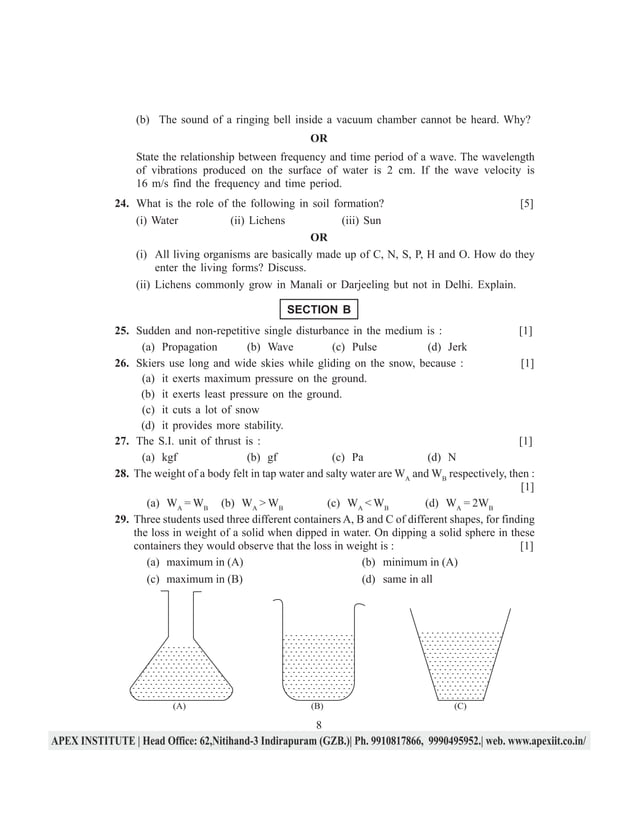 Cbse class ix sample papers for summative assessment
