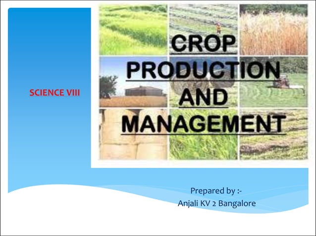 Cbse Class Viii Crop Production Management