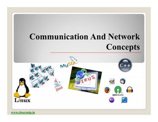 Communication And NetworkCommunication And Network
ConceptsConcepts
www.cbsecsnip.in
 
