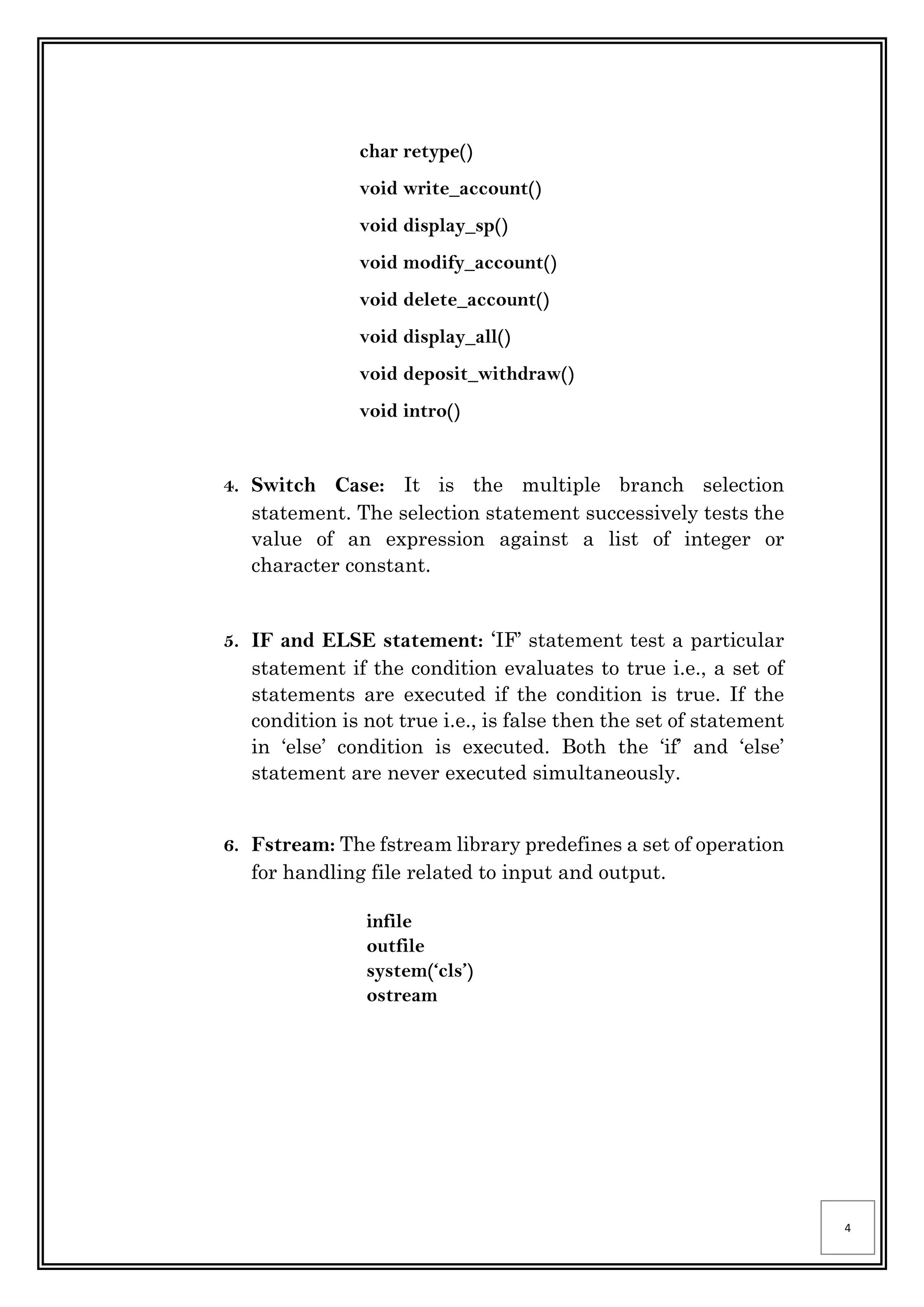 Cbse computer science (c++) class 12 board project bank managment ...