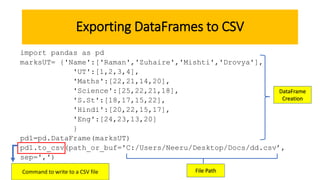Python and CSV Connectivity | PPT