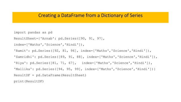 Data Analysis with Python Pandas | PPTX