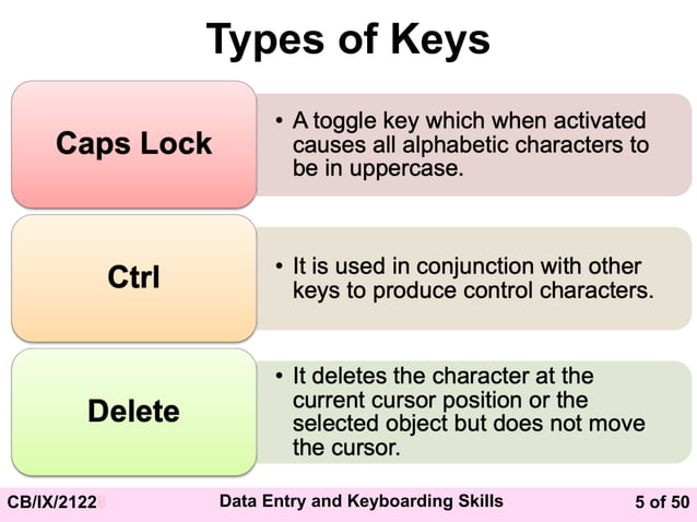 CBSE_Std_IX_DataEntry_and_Keyboarding_Skills.ppt | Computer Peripherals ...