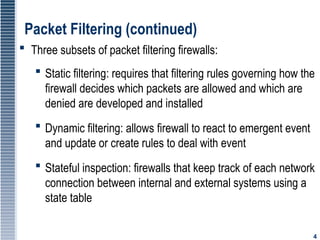 Firewalls, Types of Firewalls, Advantages | PPT