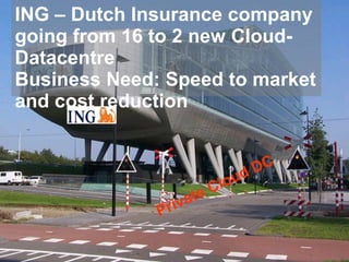 ING – Dutch Insurance company
going from 16 to 2 new Cloud-
Datacentre
Business Need: Speed to market
and cost reduction


                                 d DC
                         C lou
                   ate
              Priv

                                        © 2012 IBM Corporation
 