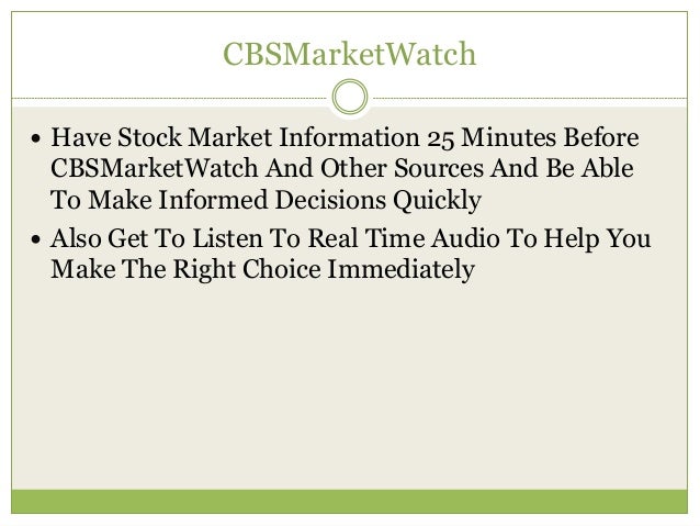 cbs market watch cbs market watch
