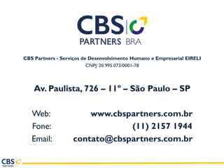 CBS Partners - Corporate Performance