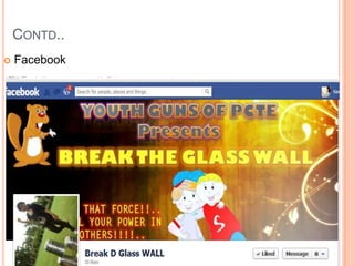 CONTD..
   Facebook
 