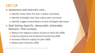 Cognitive Behavioral Interventions for Chronic Pain | PPTX