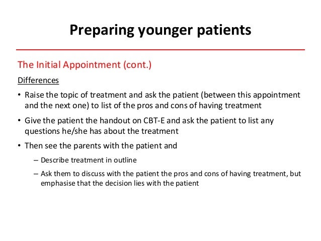 Cbt E For Adolescents With Eating Disorders