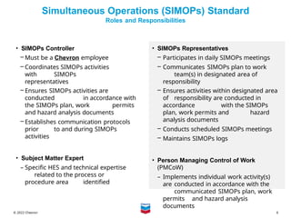 Simops Permit Comprehensive Training on Chevron's Simultaneous Operations (SIMOPs ...