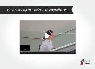 How clocking in works with PayrollHero
 