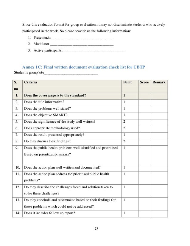 Community Based Training Program (CBTP) manual of College of Health S…