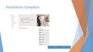 Installation Complete
NEXTBACK HOME
 