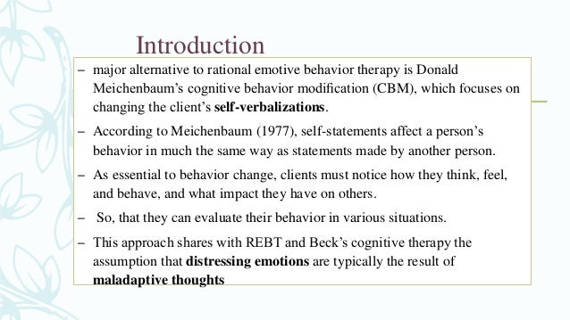 Cbt Donald Meichenbaum S Modification