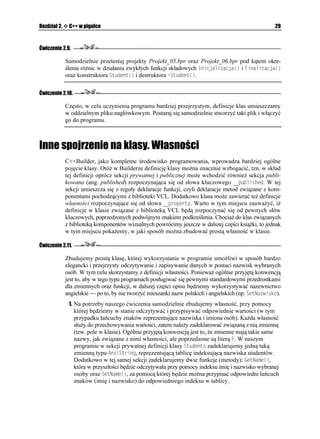 Rozdział 2.   C++ w pigułce                                                                      25


              5. W głównej funkcji OCKP
 wywołamy opisane wcześniej elementy klasy 5VWFGPV.
                  KPV OCKP

                  ]
                  EJCT  