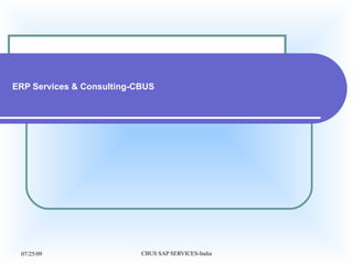 ERP Services & Consulting-CBUS 
