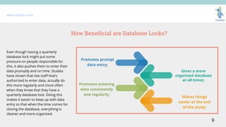 Explaining the importance of a database lock in clinical research | PPTX