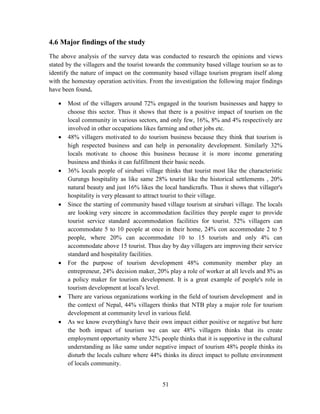 Community Based Village Tourism in Nepal: Case Study of sirubari | PDF