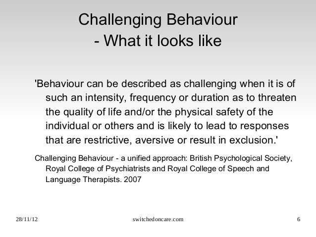 what does challenging behaviour mean what does challenging behaviour mean