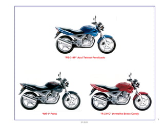 I
01.05.01
*PB-314P* Azul Twister Perolizado
*NH-1* Preto *R-214C* Vermelho Brava Candy
 