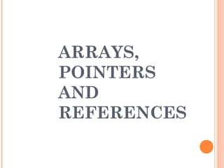 ARRAYS,
POINTERS
AND
REFERENCES
55
 