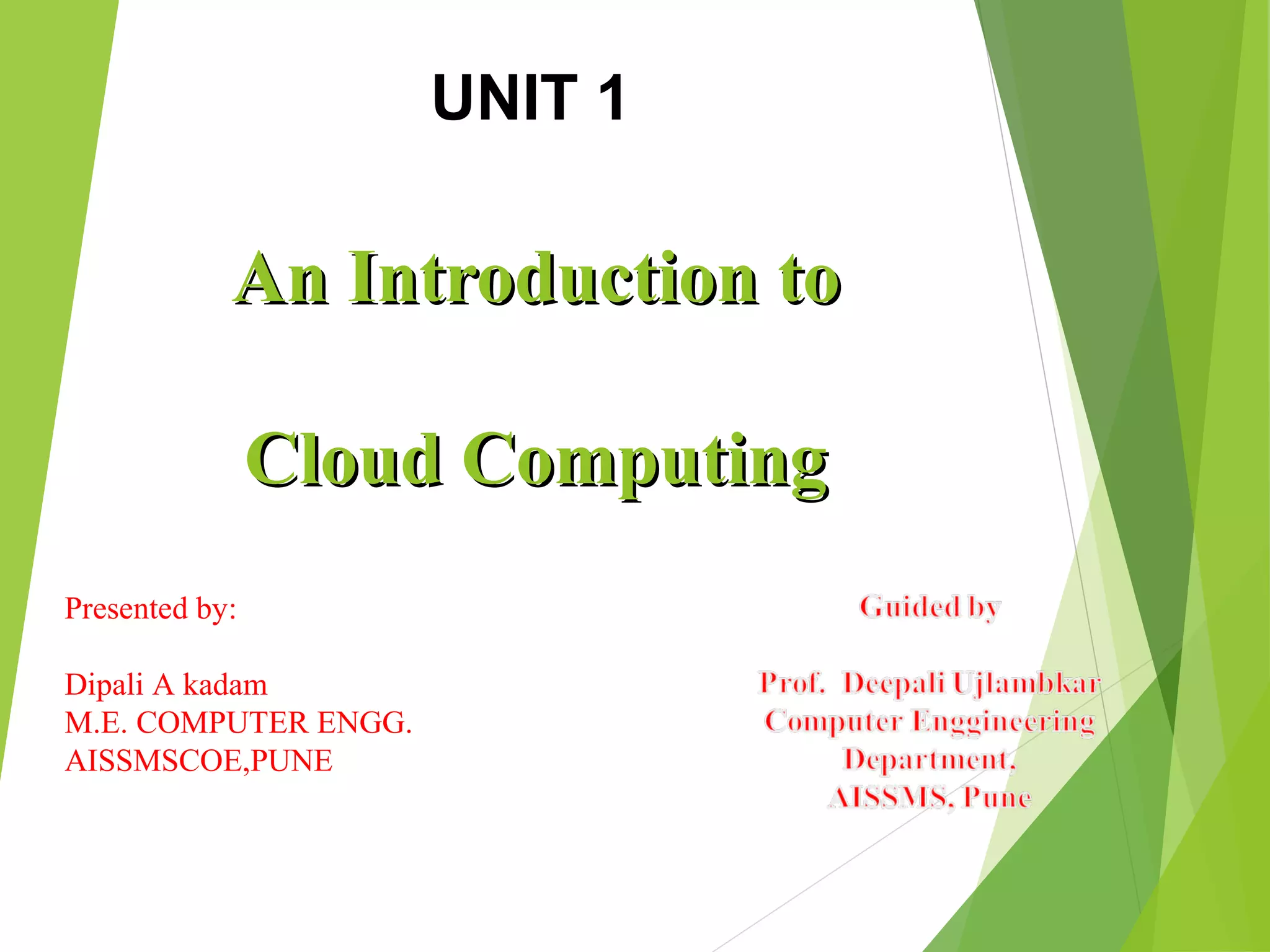 Introduction to Cloud Computing | PPT
