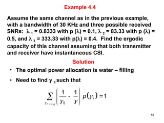 wireless communication :channel capacity | PPT