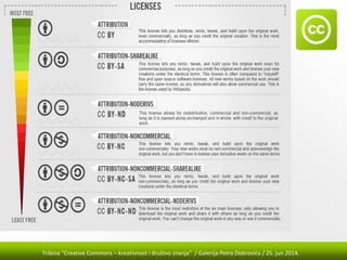 Tribina "Creative Commons – kreativnost i društvo znanja” / Galerija Petra Dobrovića / 25. jun 2014.
 