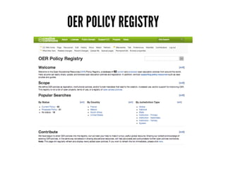 OER	POLICY	REGISTRY

 