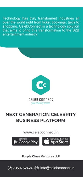 CelebConnect - Launch Brochure