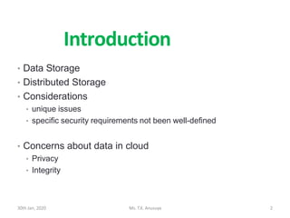 Data Storage in Cloud computing | PPT