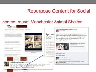 Repurpose Content for Social
content reuse: Manchester Animal Shelter

42
42

 