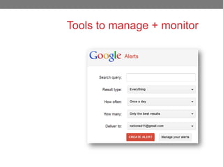 Tools to manage + monitor

50

 