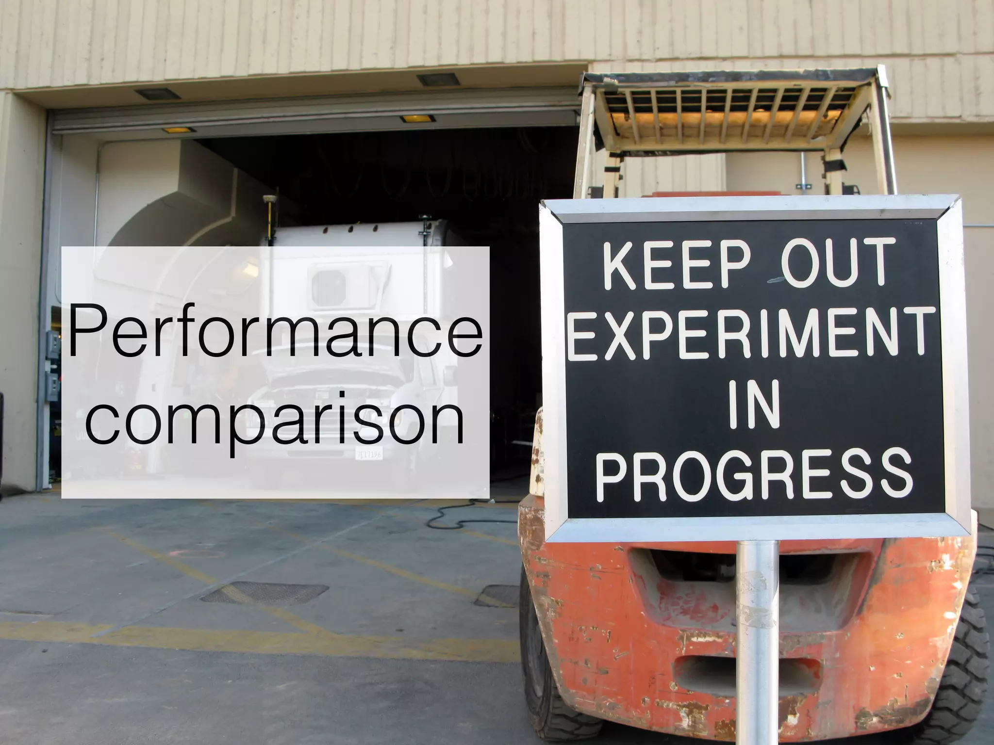 Performance
comparison
 