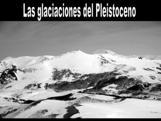 Las glaciaciones del Pleistoceno 