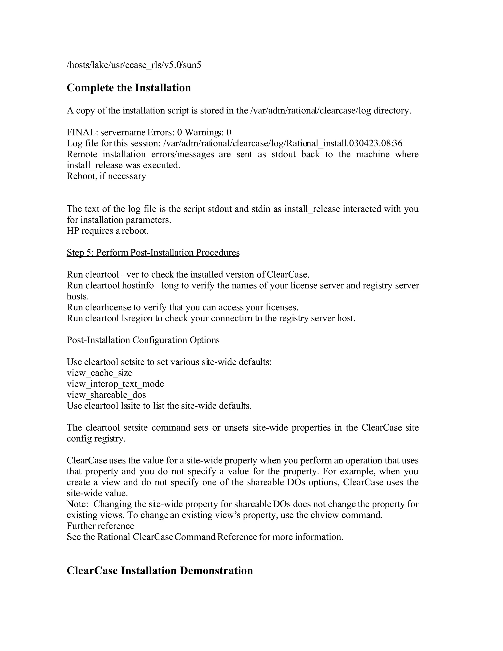 Cc Installation Process