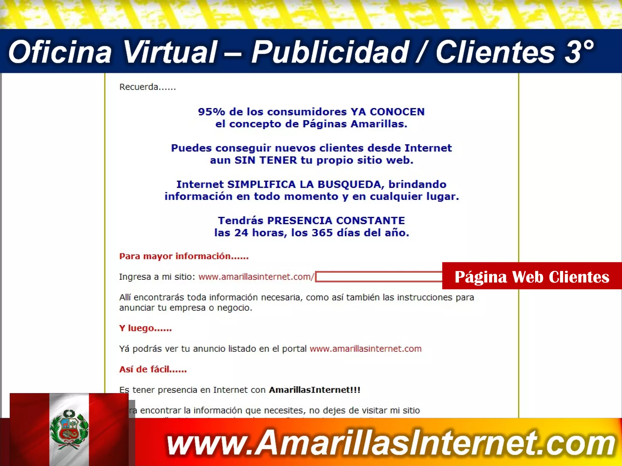Página Web Clientes