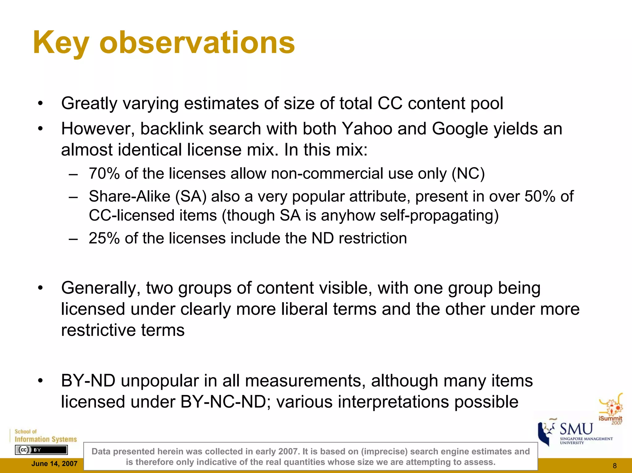 Cc Monitor Findings - iSummit