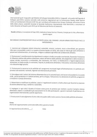 La presente copia informatica, destinata unicamente alla pubblicazione sull'Albo Pretorio on Line, e' conforme al documento originale ai sensi del D.Lgs. n.
82/2005. Il corrispondente documento digitalmente firmato e' conservato negli Archivi del Comune di Milano.
 