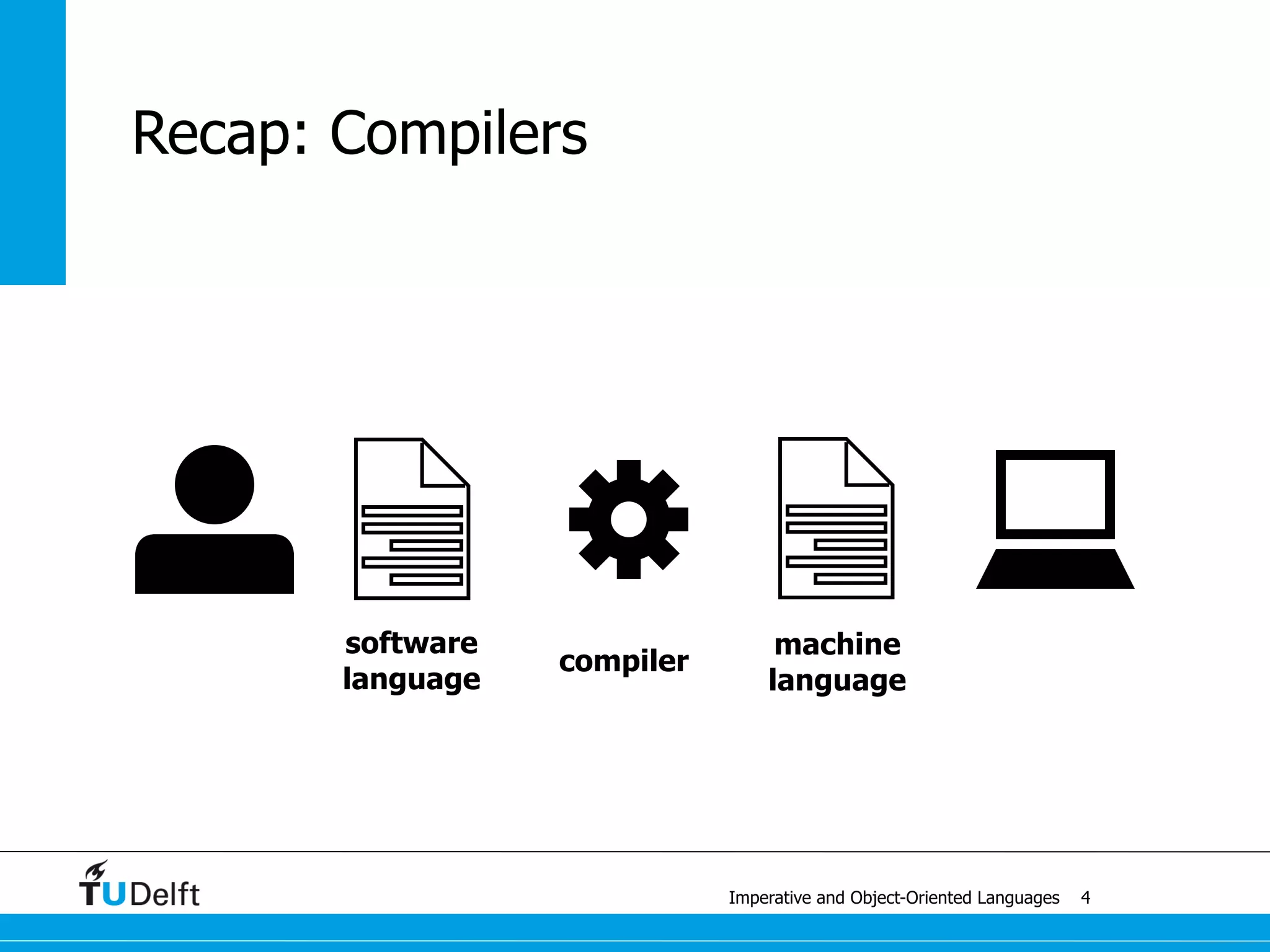 call by value vs. call by reference
Imperative and Object-Oriented Languages
Example: Tiger
let
	 type vector = array of int
	 function init(v: vector) =
	 	 v := vector[5] of 0
	 	
	 function upto(v: vector, l: int) =
	 	 for i := 0 to l do
	 	 	 v[i] := i
	 	 	
	 var v : vector := vector[5] of 1
in
	 init(v) ;
	 upto(v, 5)
end
16
 
