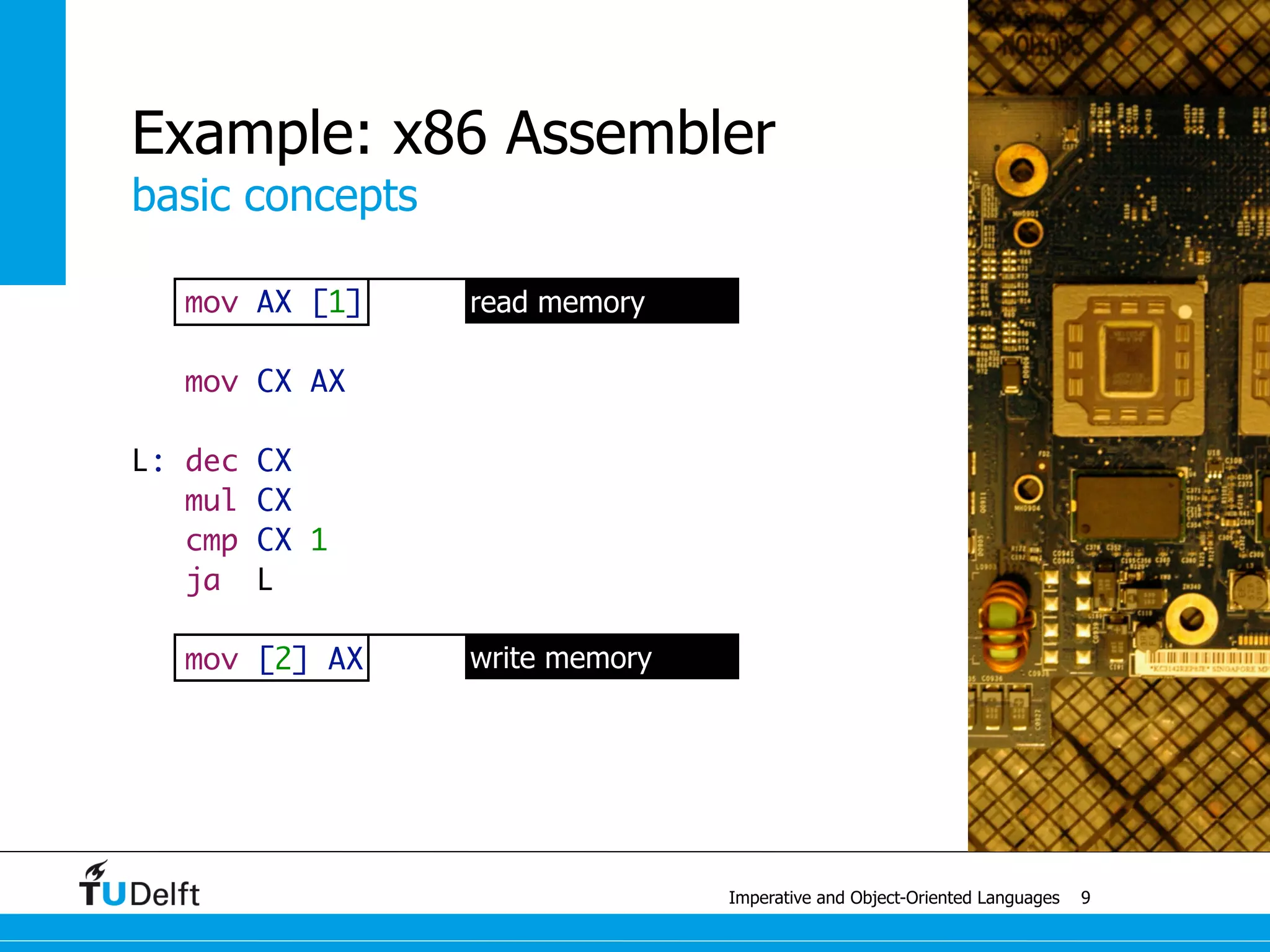 programming languages
Imperative and Object-Oriented Languages
Polymorphism
21 + 21
21.0 + 21.0
"foo" + "bar"
24
 